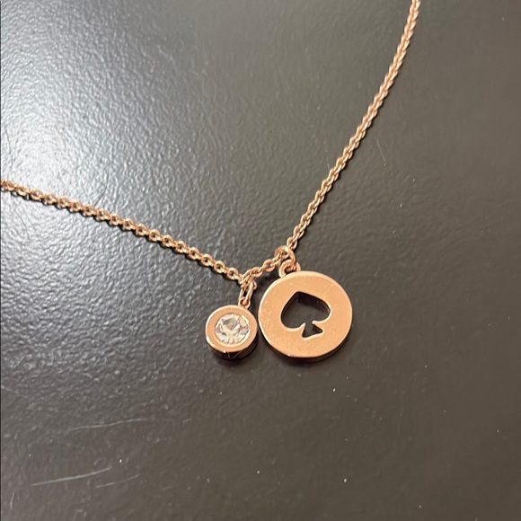 kate spade rose gold pendant necklace - Picture 2 of 3